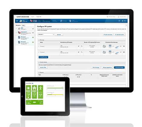 Monitoring of the PV systems with SMA solutions